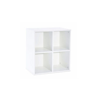 Stackable White Storage – 4 Squares Unit