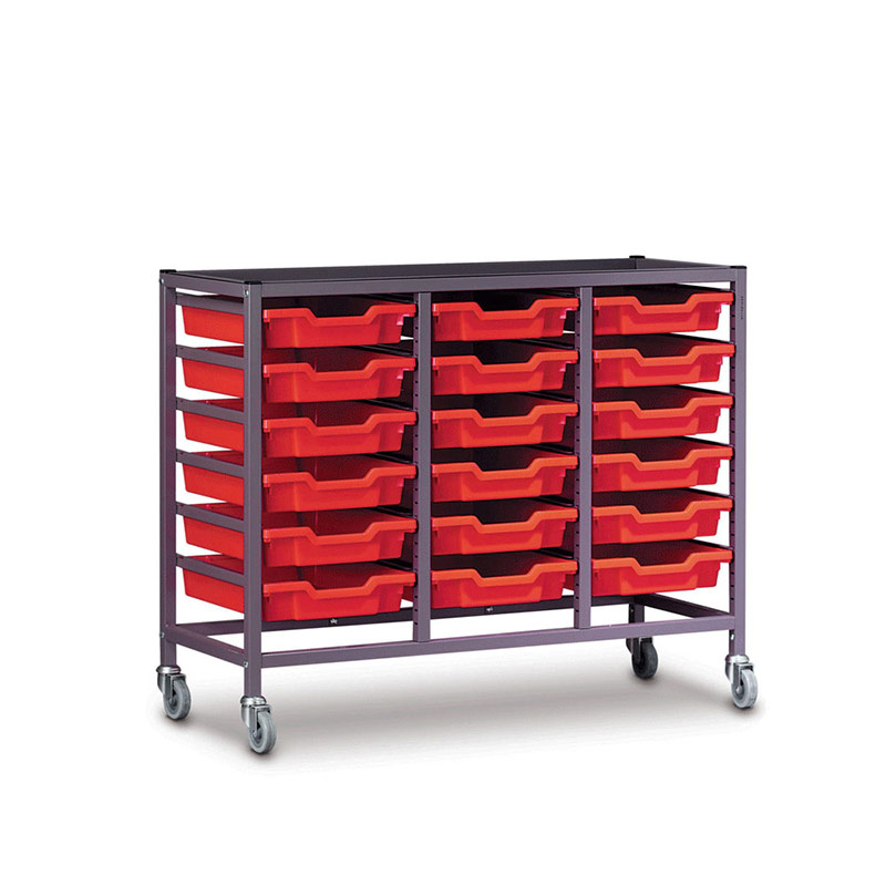 TecniStor Mobile Metal Trolleys – 3 column tray unit