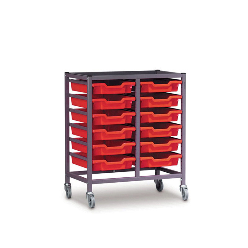 TecniStor Mobile Metal Trolleys – 2 column tray unit
