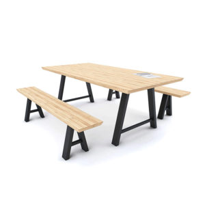 Galway Meeting Table/Bench – Solid Oak