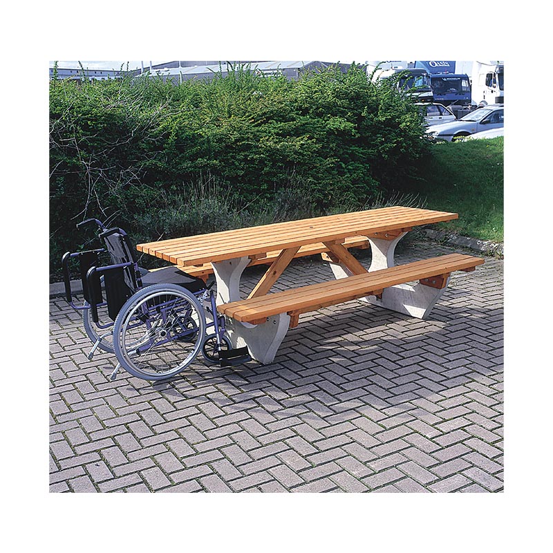 Cotswold Rectangular Picnic Tabel with Wheelchair Access