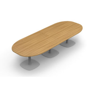 Colorado Totem Base Table – Double D-ended Boardroom