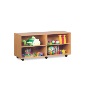 Open shelf unit with 4 compartments