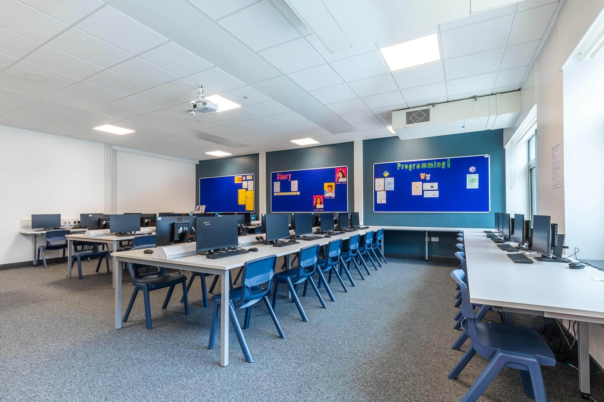 Computer Class Interior Color Glendale (UK) | Interior Design for Schools and Offices